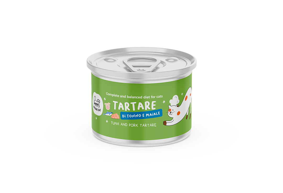 Tartare di Tonno e Maiale – Alimento completo per gatti